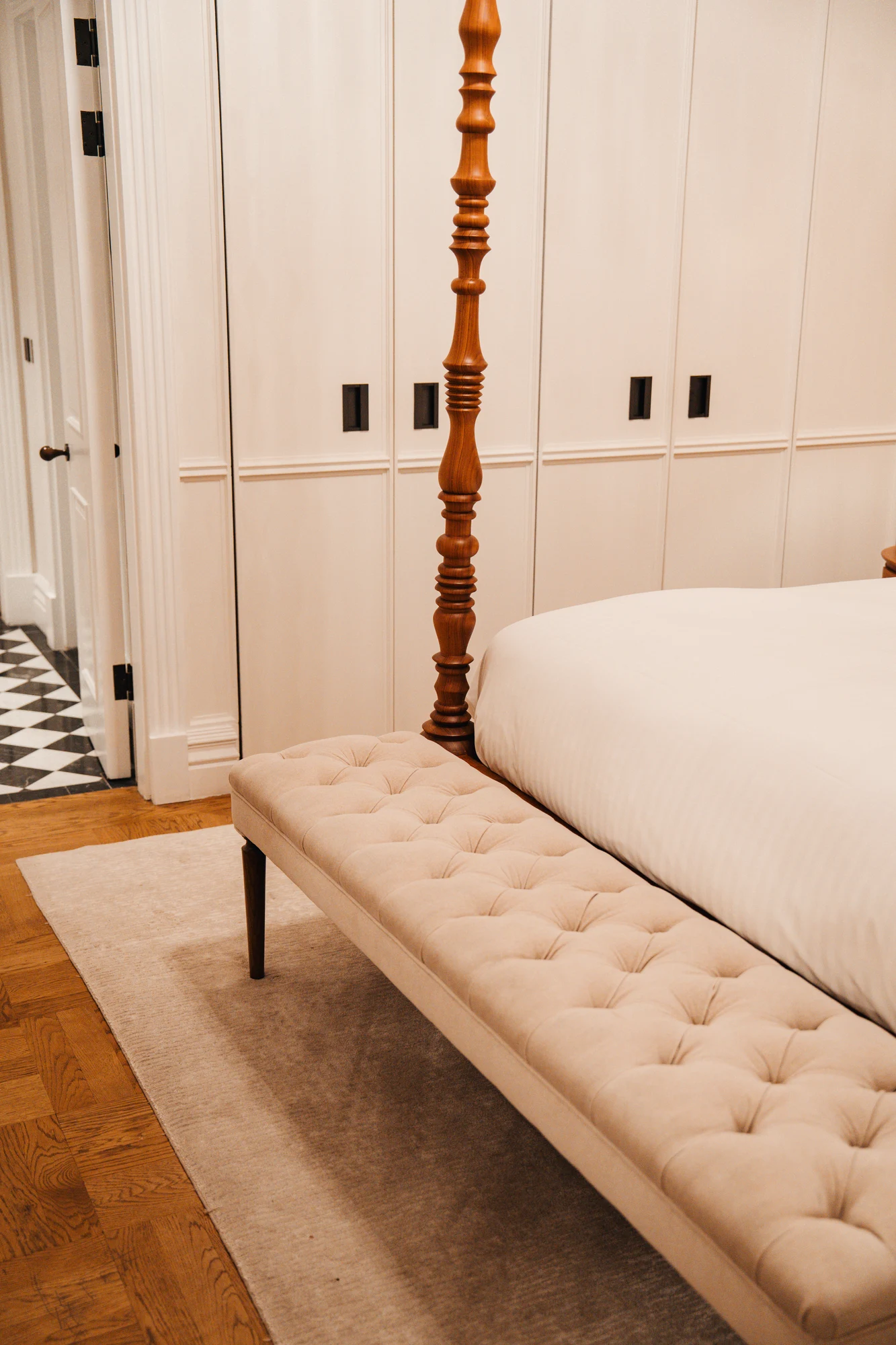 The Adria bedroom with a four-poster bed