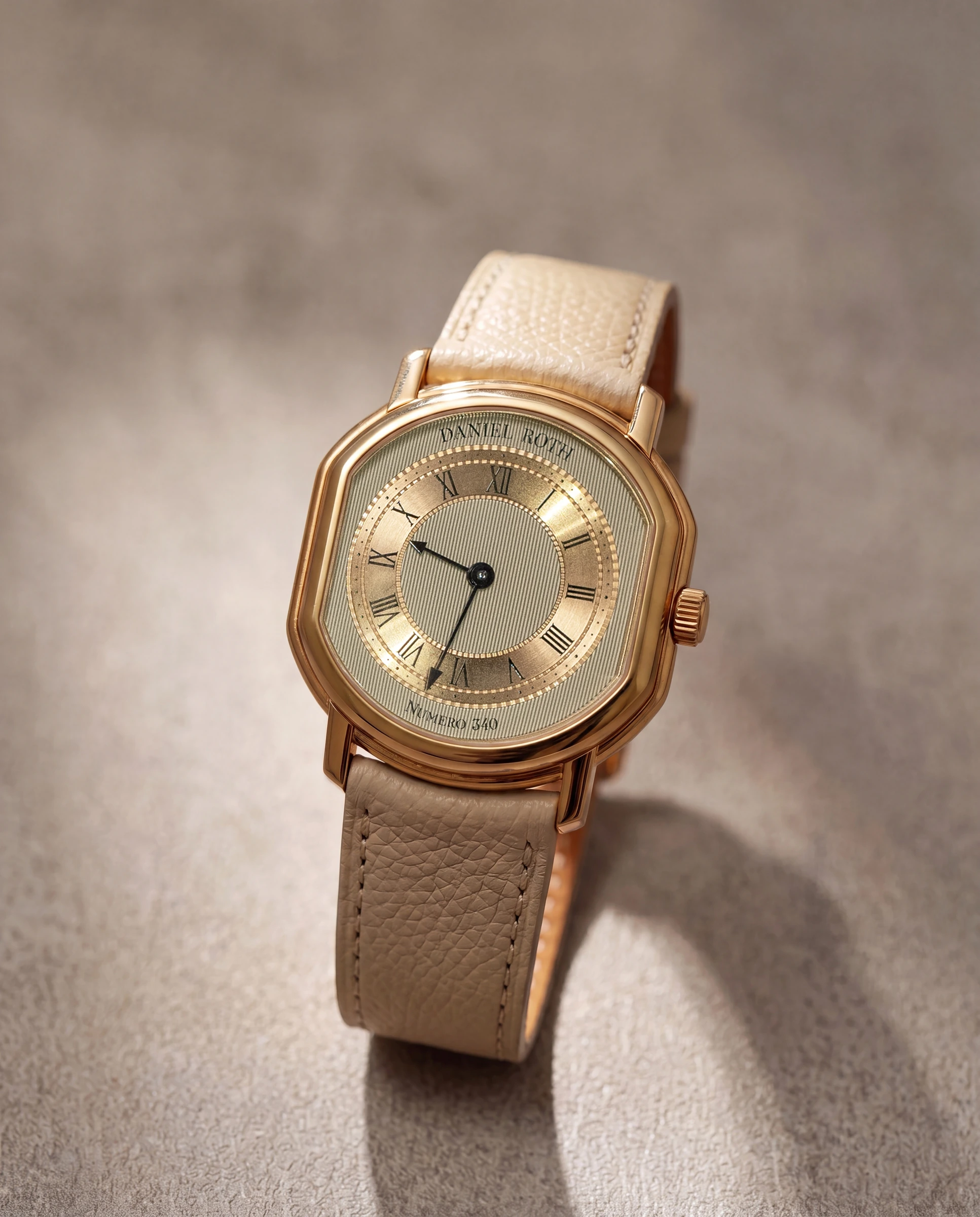 Daniel Roth watch on a pale leather strap
